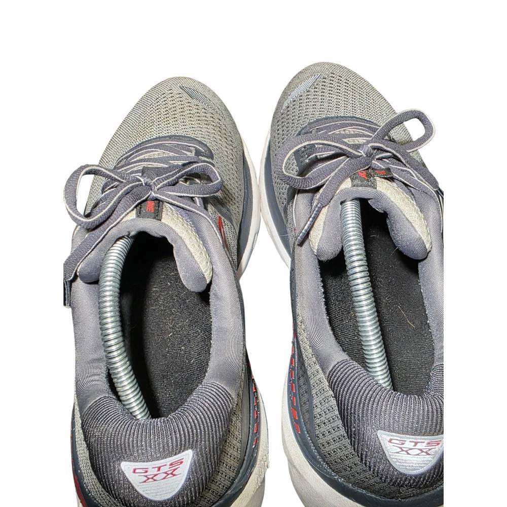 Brooks Adrenaline GTS 20 Womens Running Shoes Grey Red Mesh Sneakers 1202961B068 - Picture 8 of 11